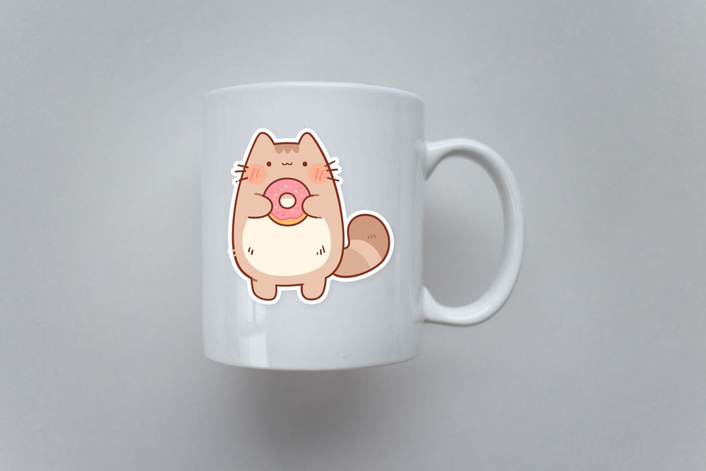 Pusheen with Donut Sticker