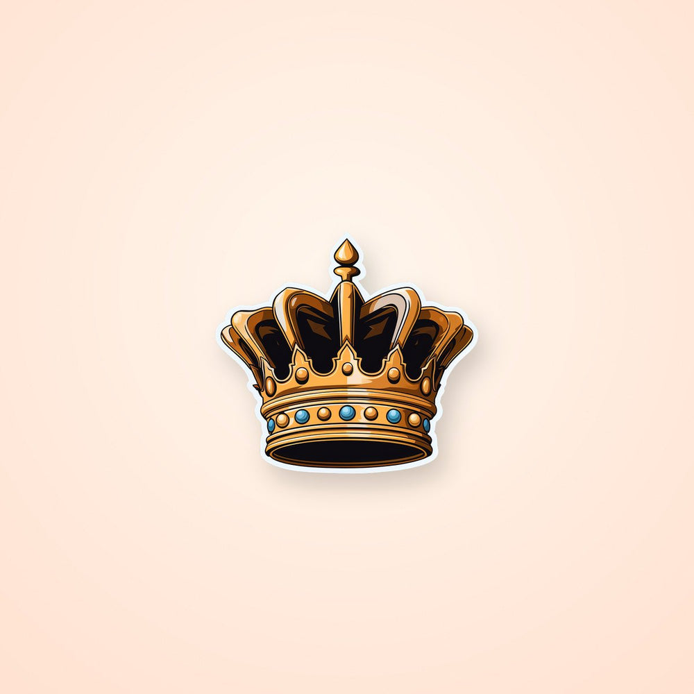 Gold Monarch Crown Sticker
