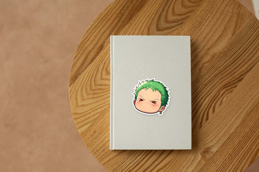 Chibi Zoro Angry Head Sticker