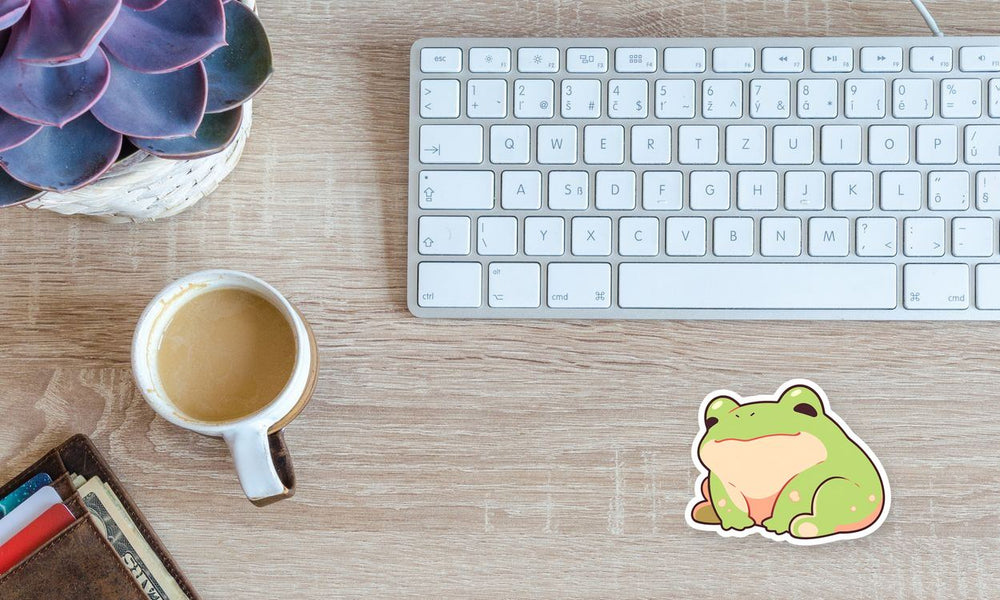 Cute Green Frog Sticker
