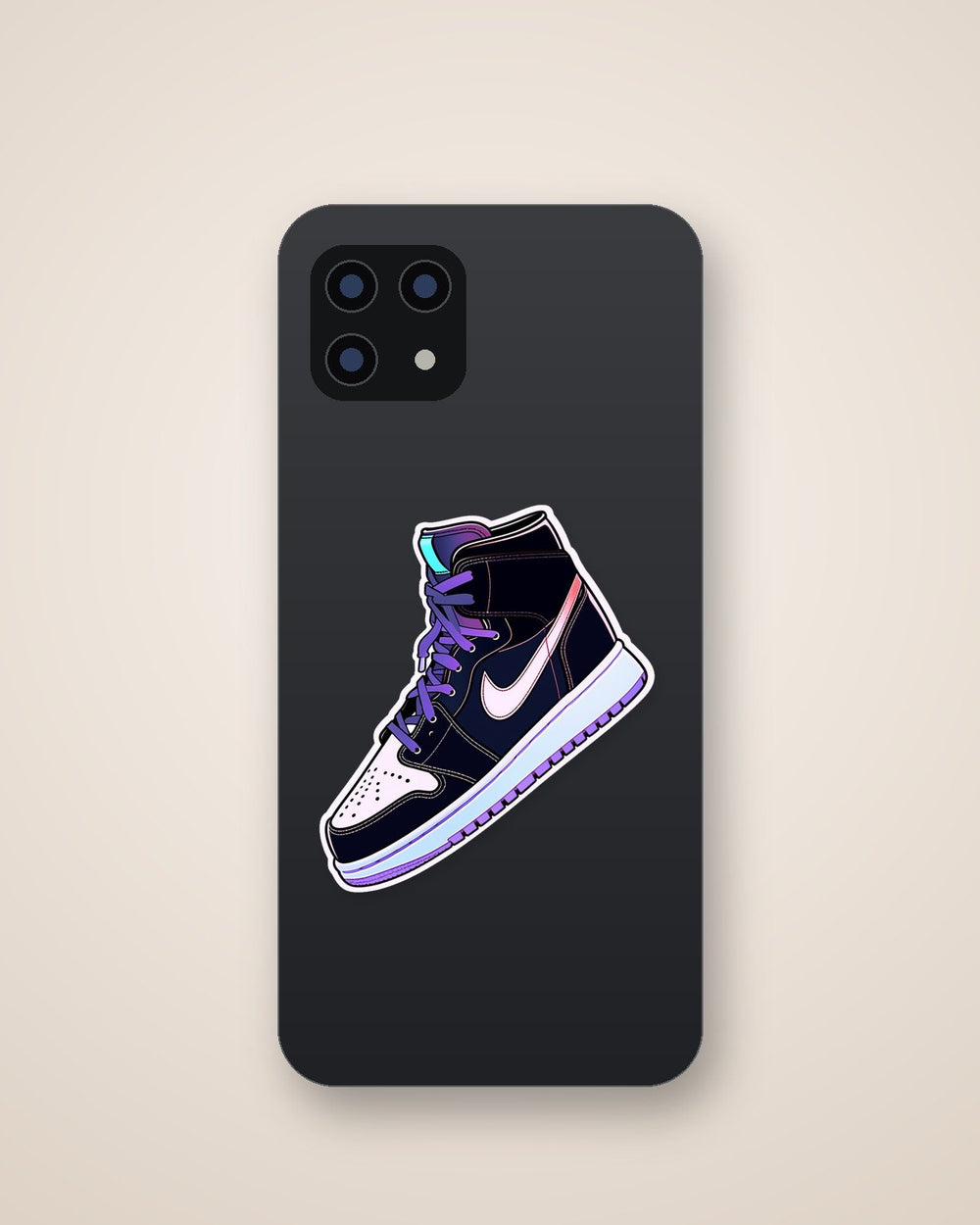 Dark & Purple Nike Air Jordan 1 Sticker