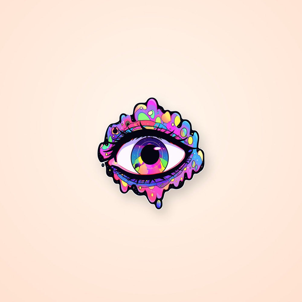 Colorful Trippy Eye Sticker