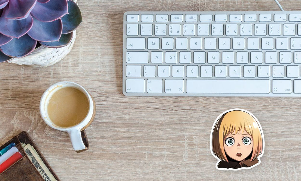 Aot Surprised Disheartened Armin Arlert Sticker