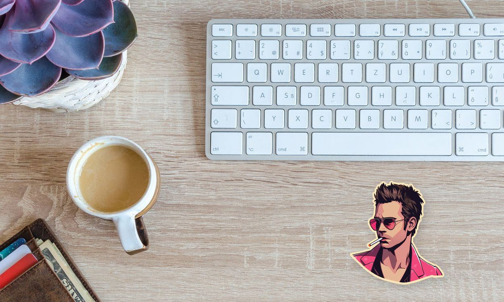 Fight Club Tyler Durden with Cigarette Sticker