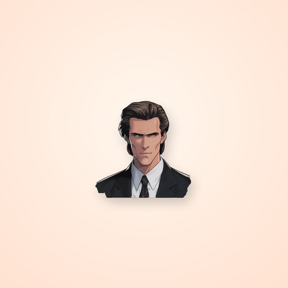 Patrick Bateman Heterochromatic Eyes Sticker