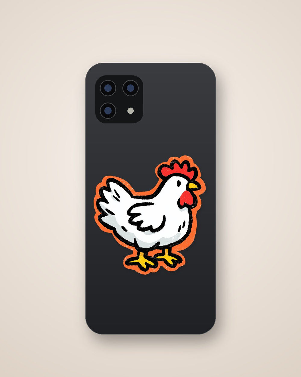 Cute White Chicken Sticker