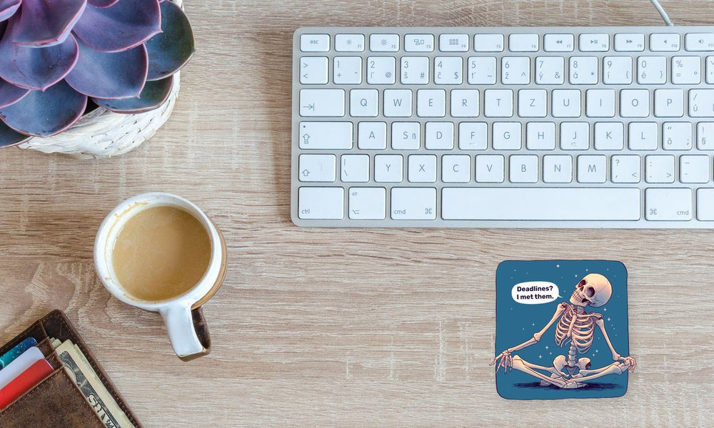 Funny Skeleton Yoga Sticker