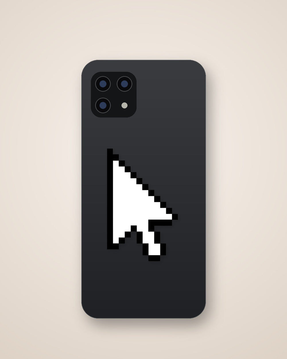 Black Pixel Cursor Sticker