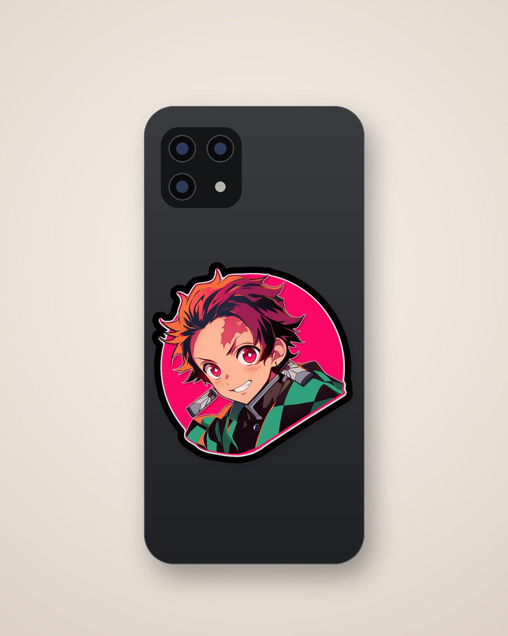 Tanjiro Kamado Neon Anime Demon Slayer Sticker