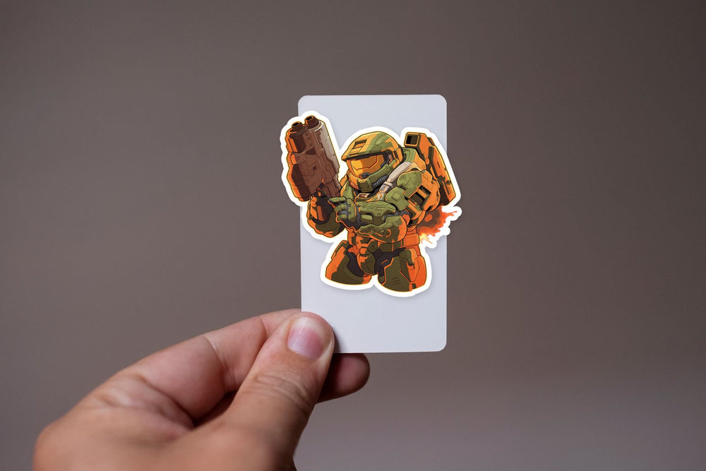 Doom Slayer Chibi Style Game Sticker