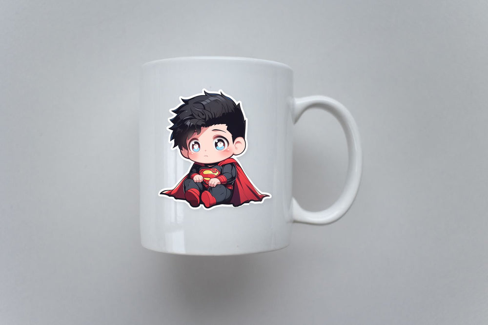 Sad Superman Child Comics Sticker