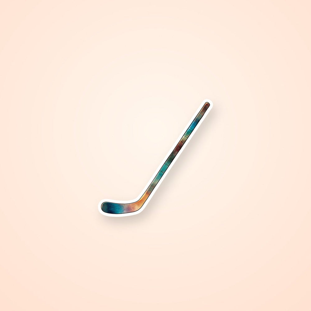 Retro Hockey Stick Sticker