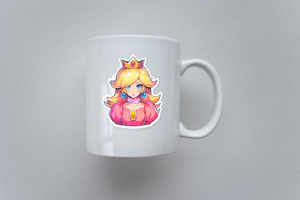 Super Mario Beautiful Princess Peach Sticker