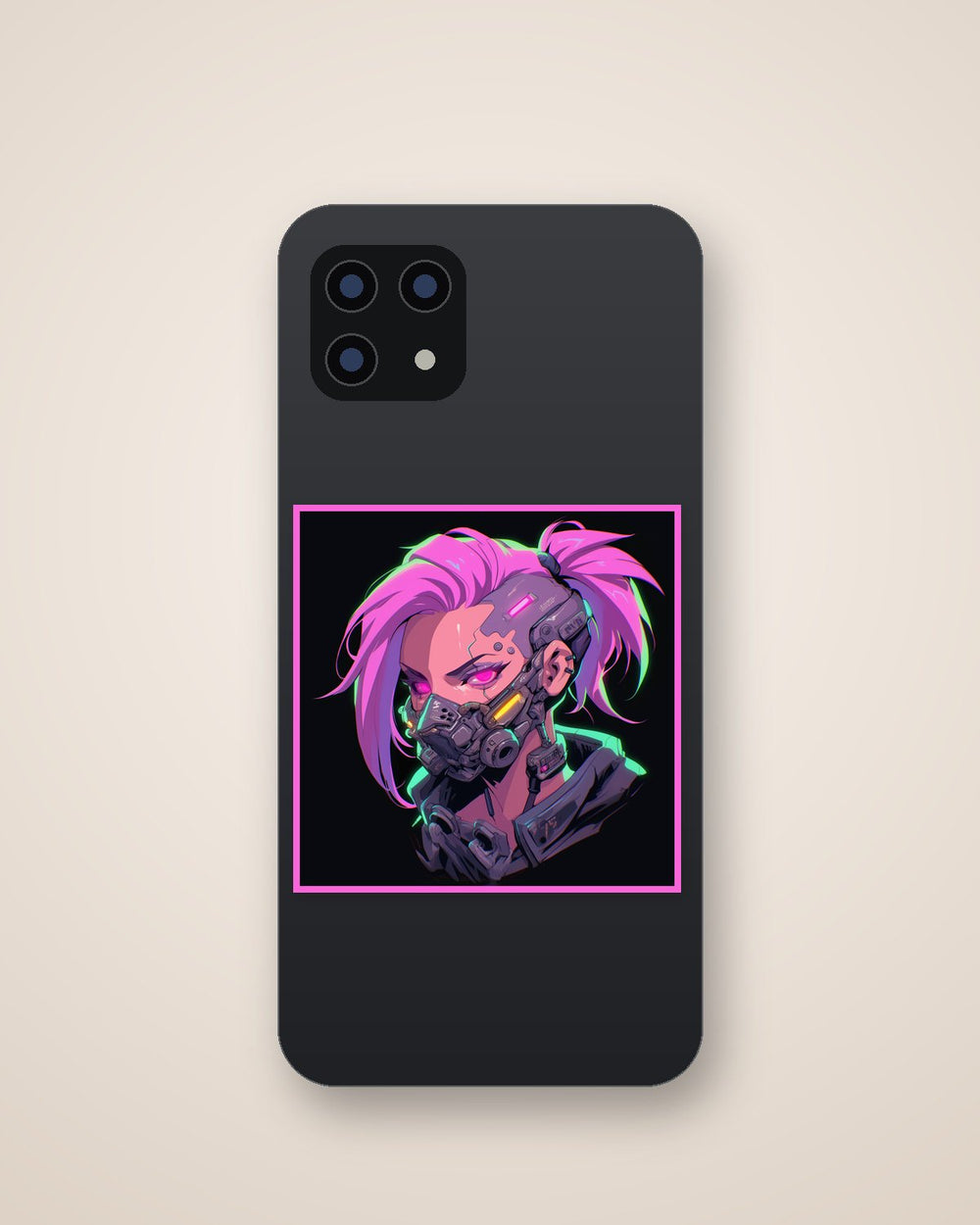 Cyberpunk Neon Hero Sticker
