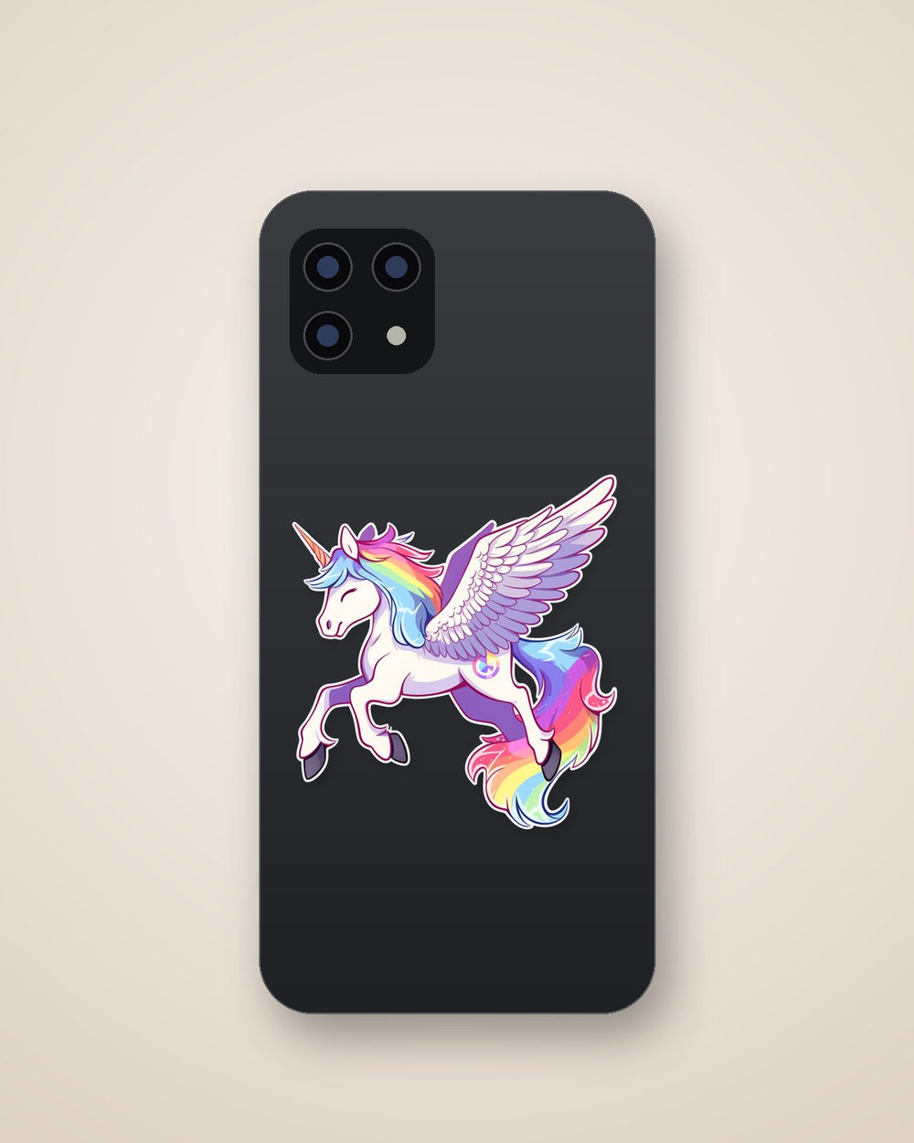 Rainbow Unicorn with Wings Sticker