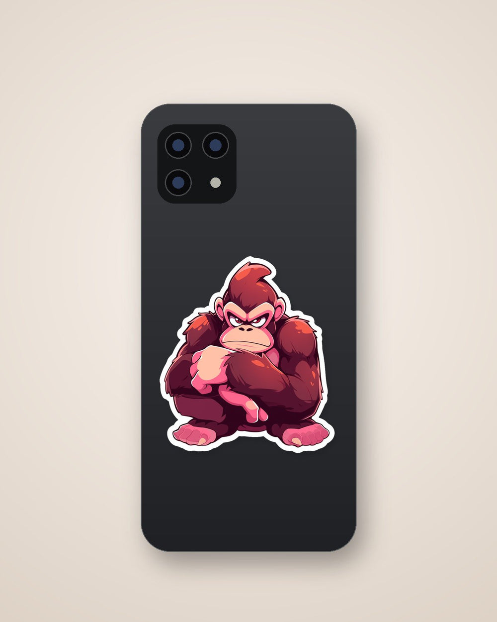 Angry Gorilla Cartoon Sticker