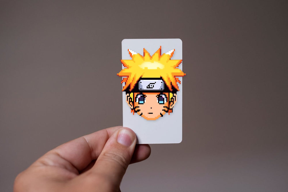 Pixel Naruto Uzumaki Head Sticker