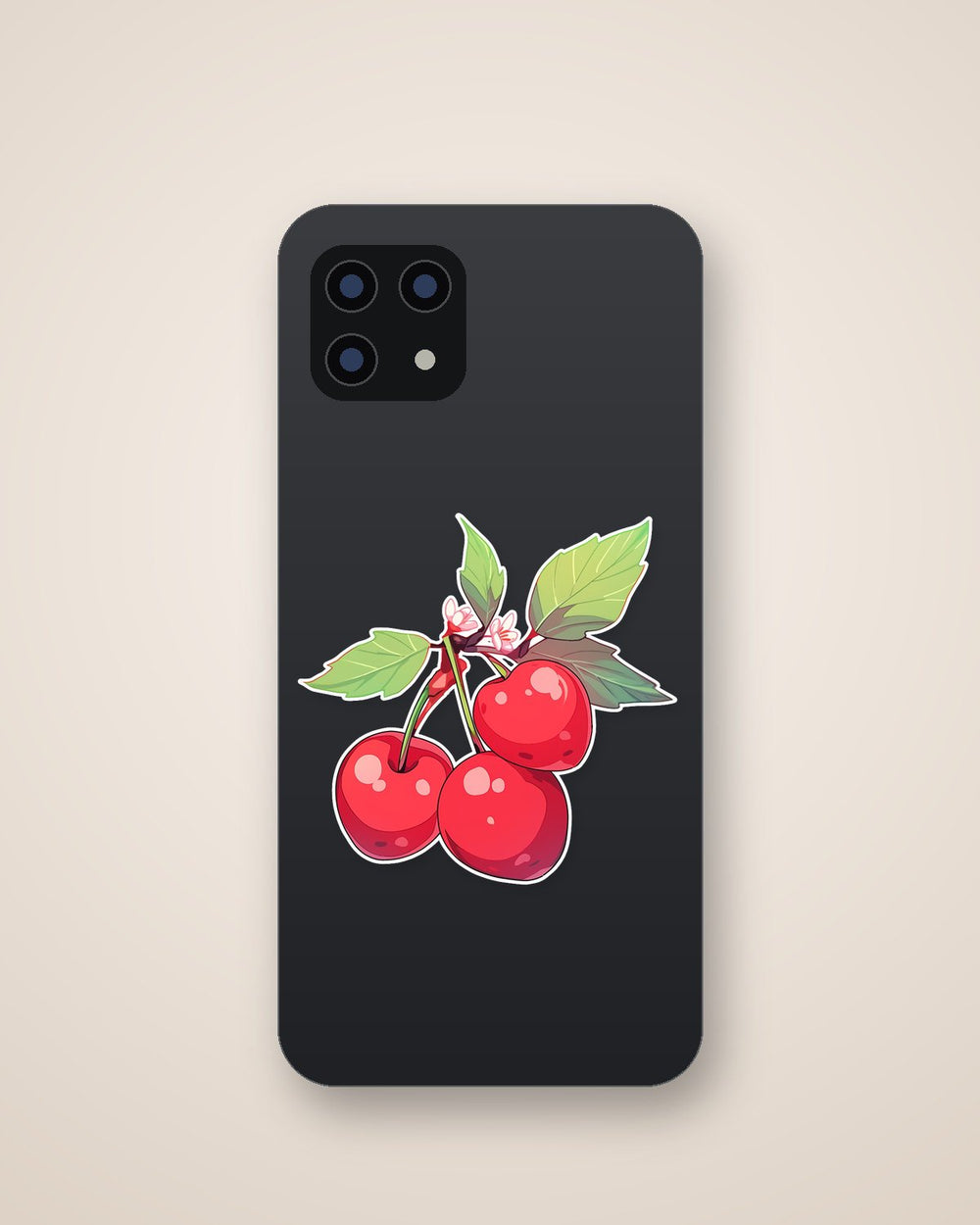 Branch with Three Cherries Sticker