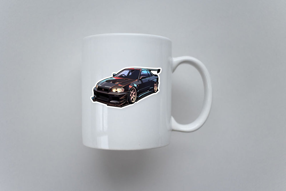 Black Nissan Skyline GTR Sticker