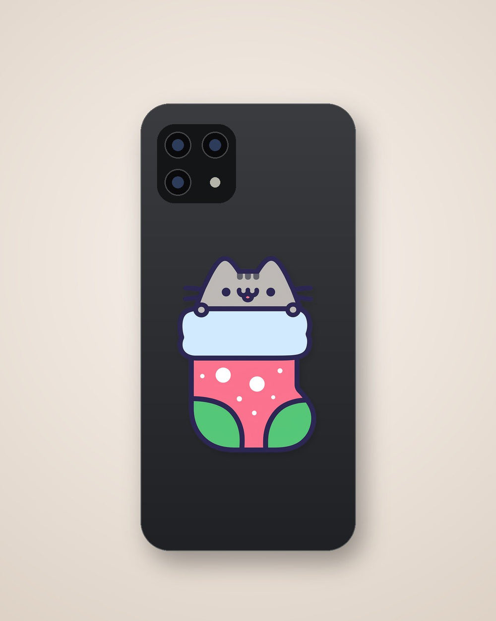 Pusheen Christmas Stocking Sticker