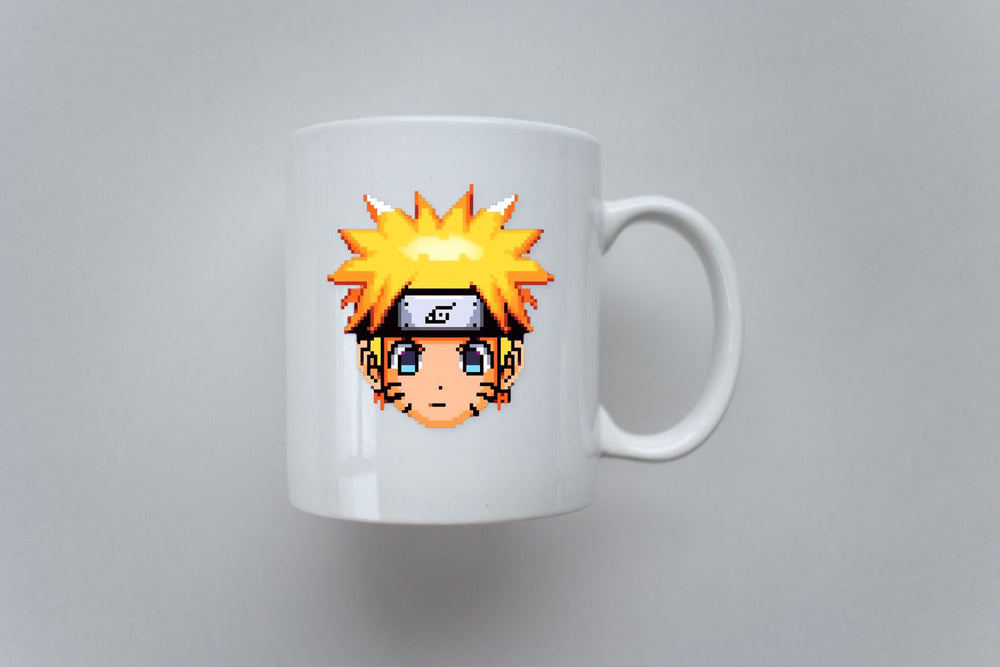 Pixel Naruto Uzumaki Head Sticker