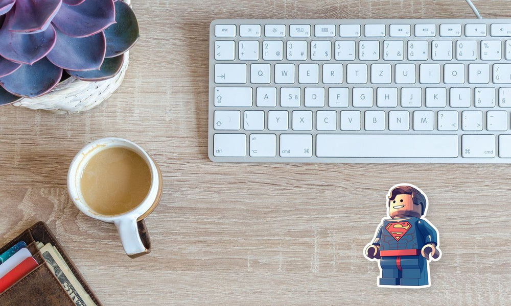 Lego Superman Hero Minifigure Sticker