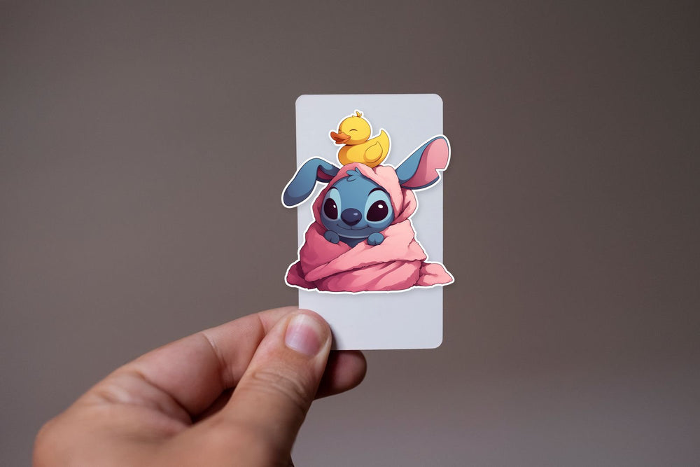 Stitch Duck Towel Sticker