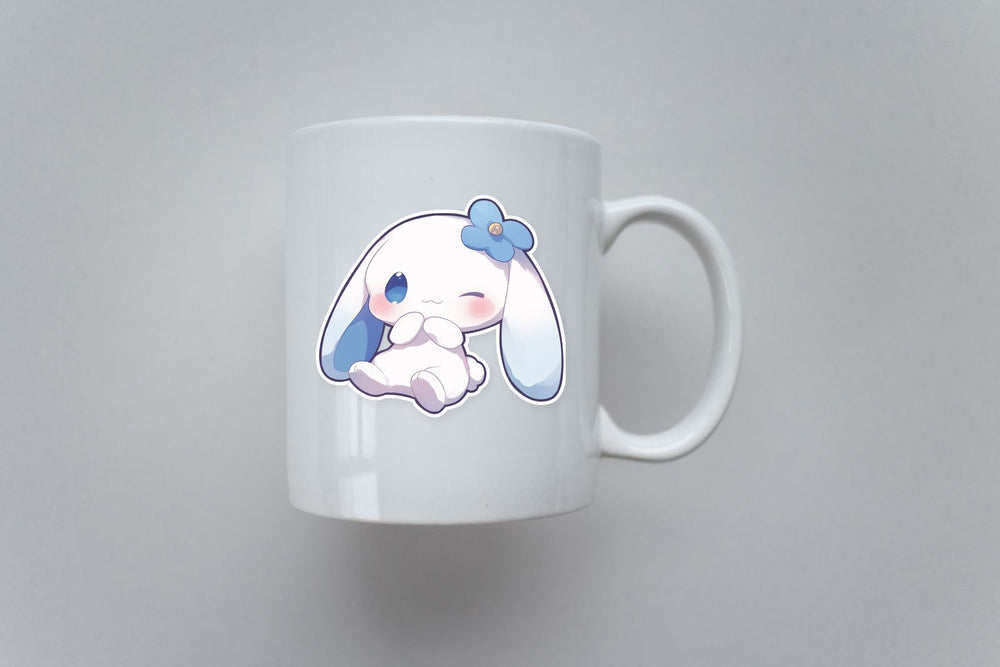 Cute Cinnamoroll with Flower Sticker
