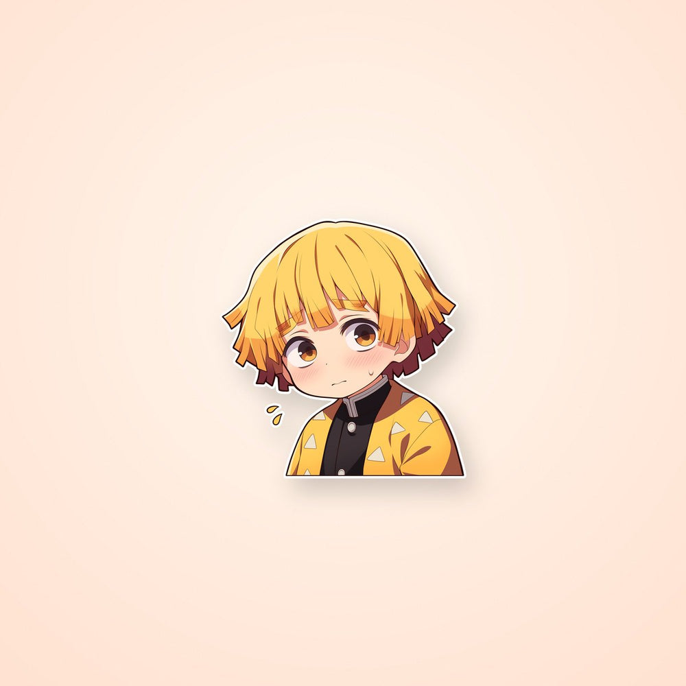 Demon Slayer Zenitsu Nervous Sticker