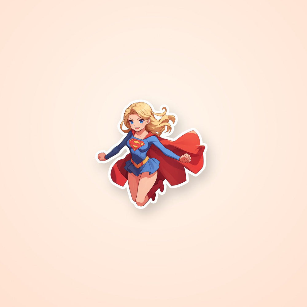 Supergirl Anime Style Sticker