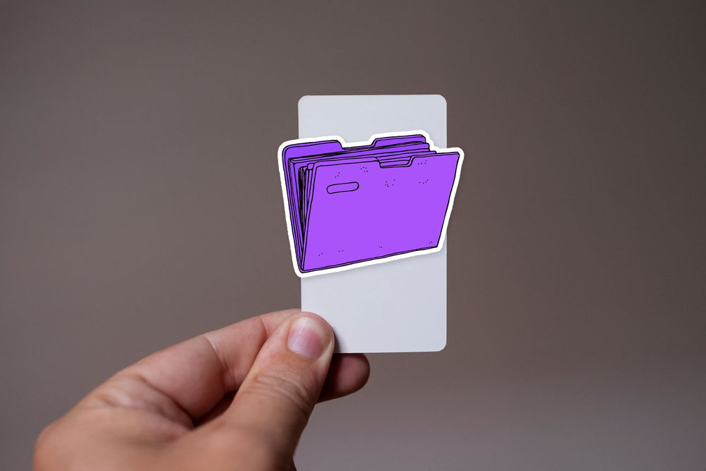Purple Folder Minimal Aesthetic Sticker