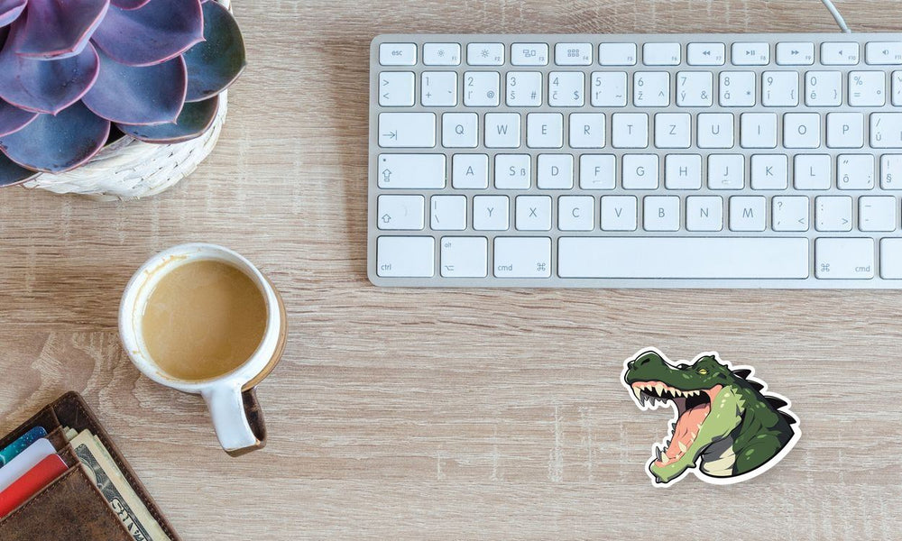 Angry Crocodile with Open Mouth Sticker