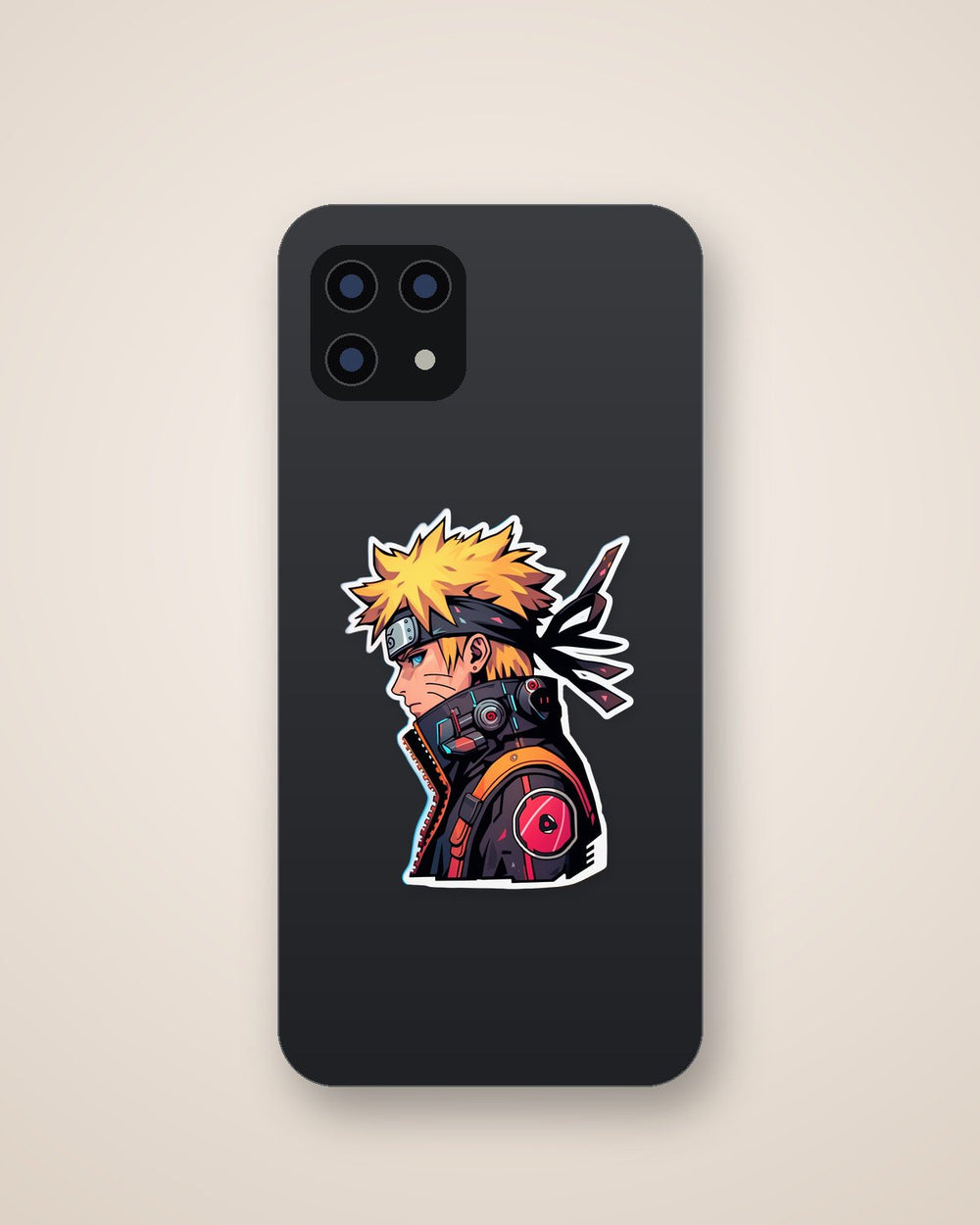 Naruto Uzumaki in Cyberpunk Style Sticker