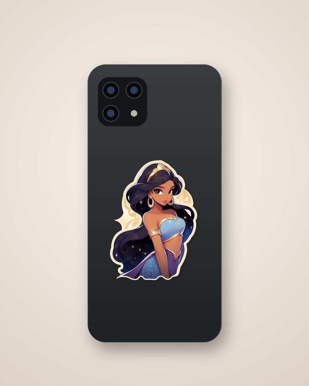 Aladdin Princess Jasmine Beige Stroke Sticker