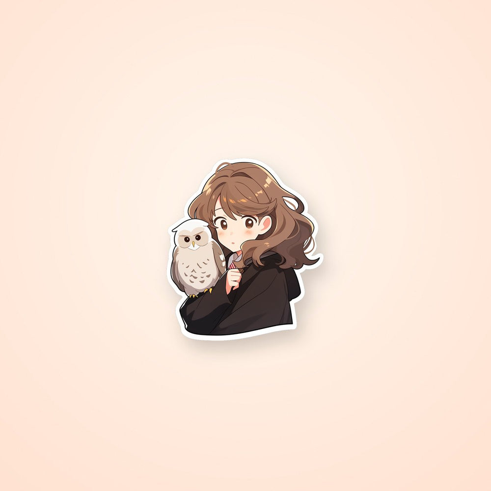 Harry Potter Cute Hermione with Owl Sticker