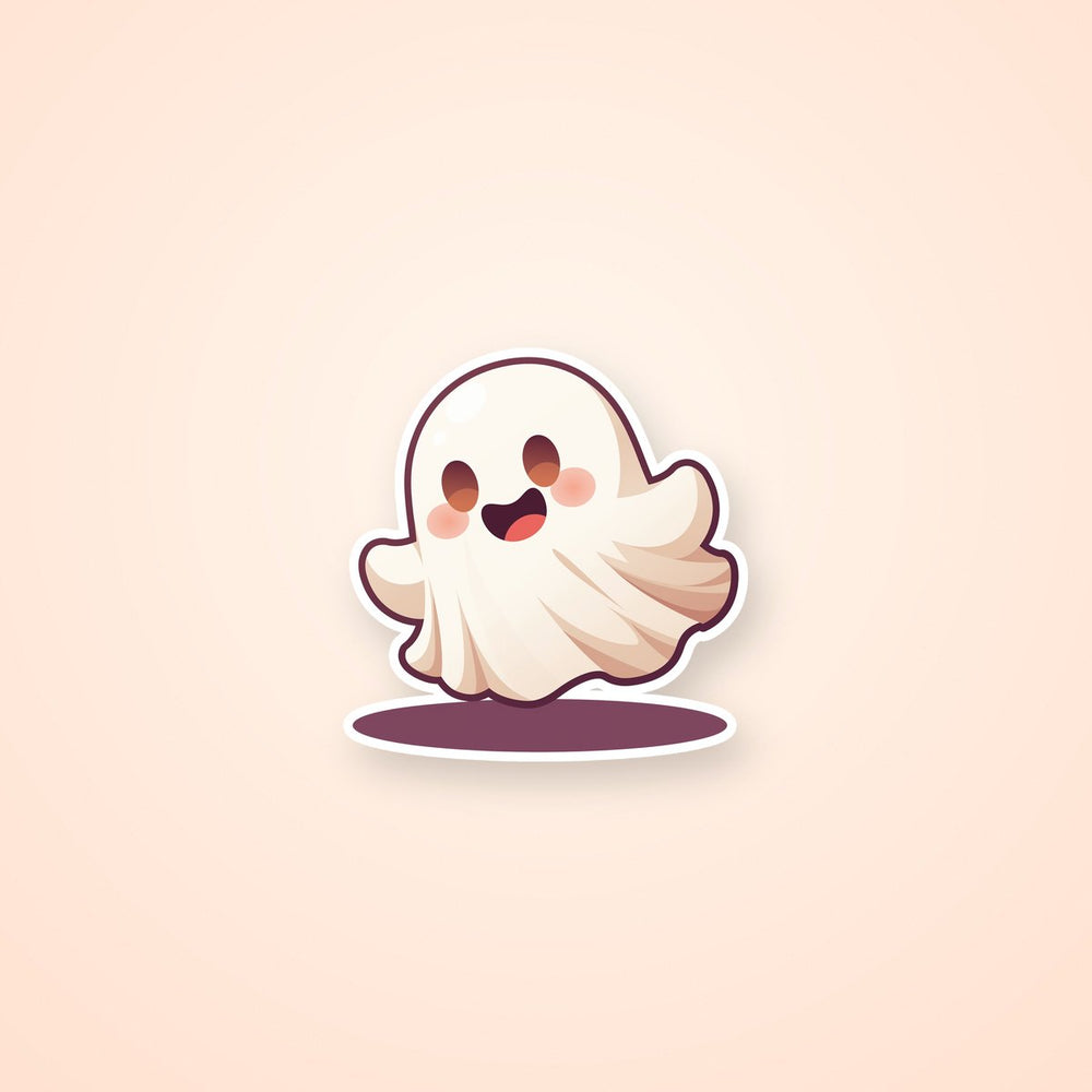 Happy Ghost Halloween Sticker
