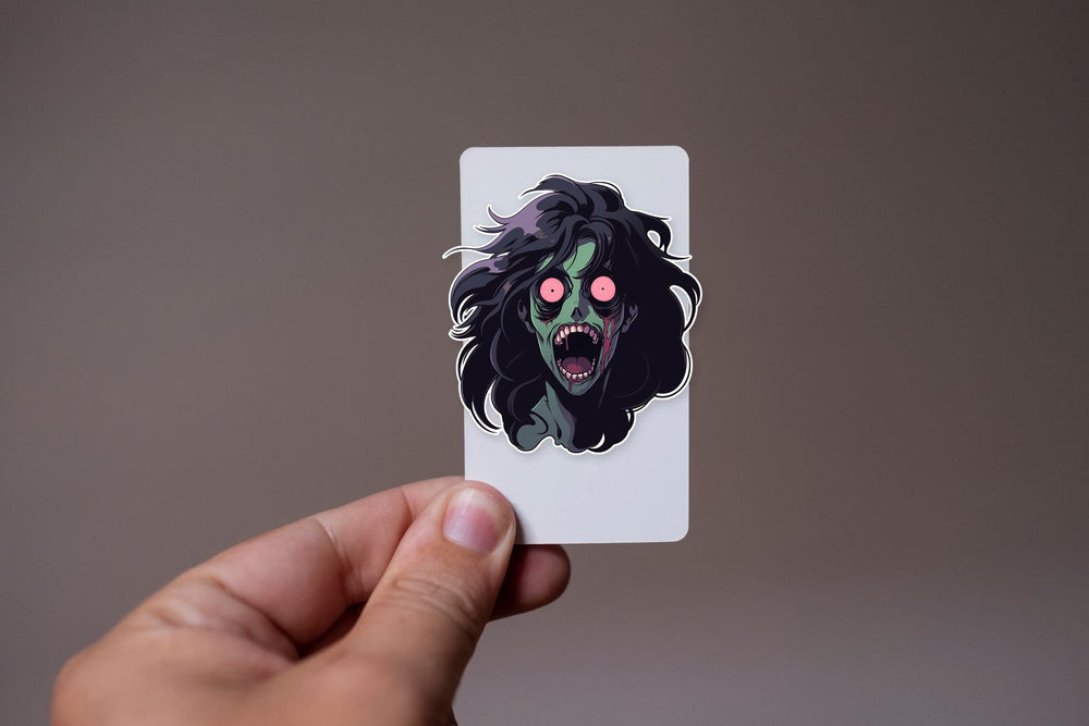 Halloween Scary Zombie Girl Sticker