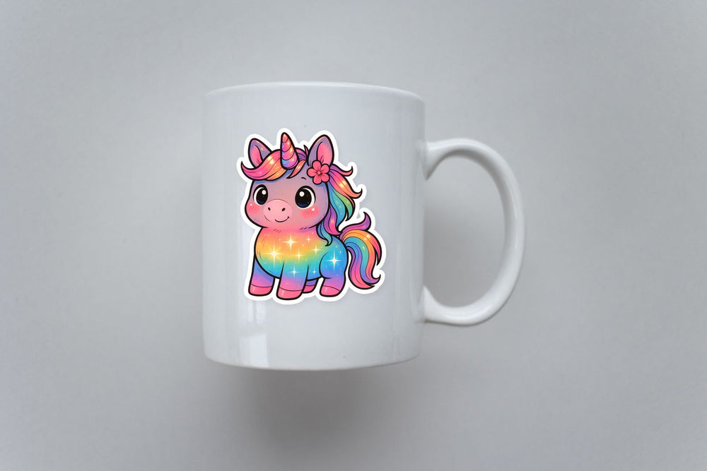 Rainbow Unicorn Cute Glitter Sticker