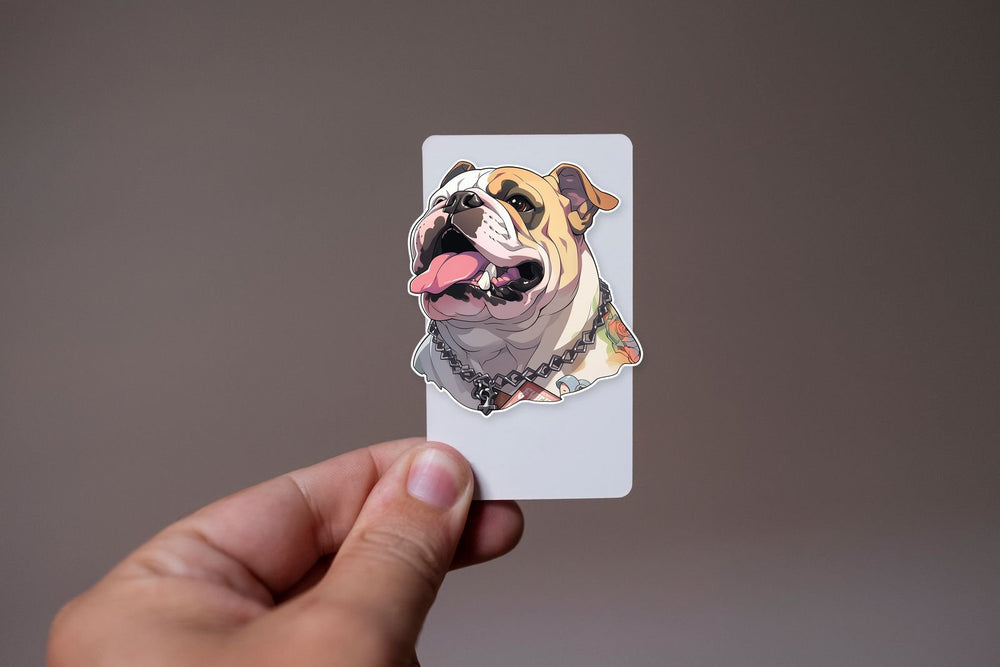 Bulldog with a Bone Sticker