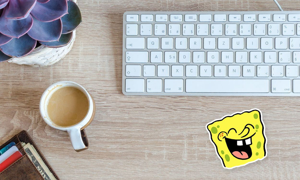Spongebob Laughing Face Sticker