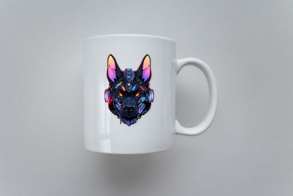Cyberpunk Dog Head Sticker
