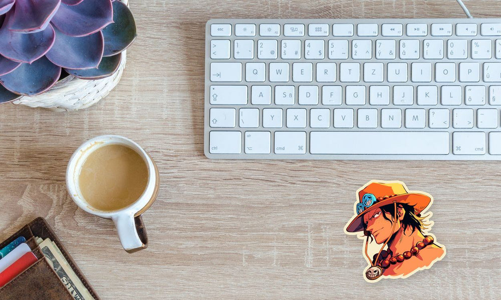 One Piece Ace Smirking Sticker