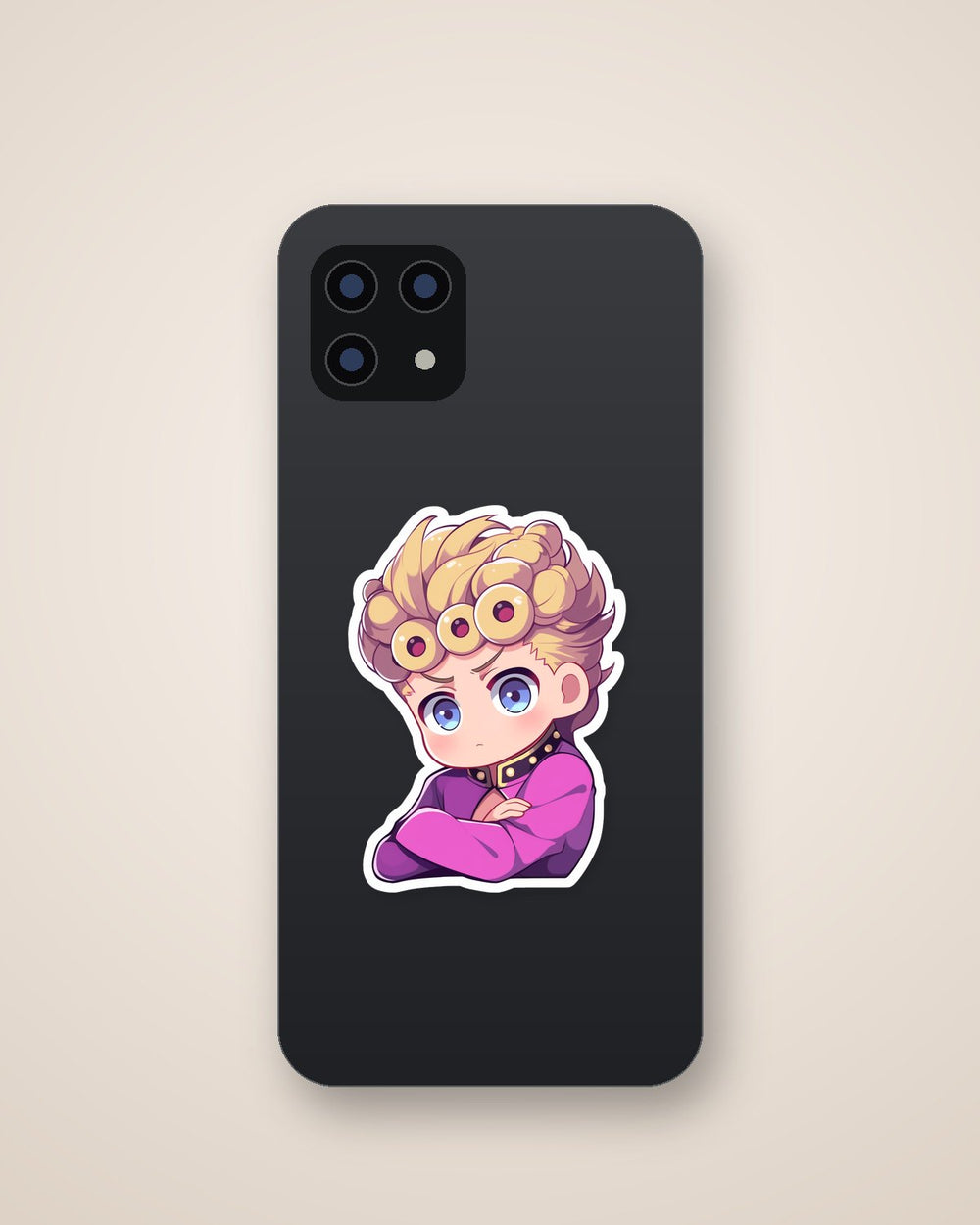 Chibi Giorno Giovanna Crossed Arms Sticker