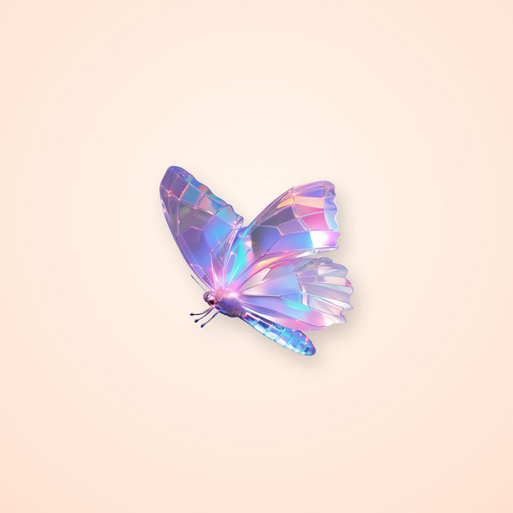 Holographic Butterfly Tech Lines Sticker