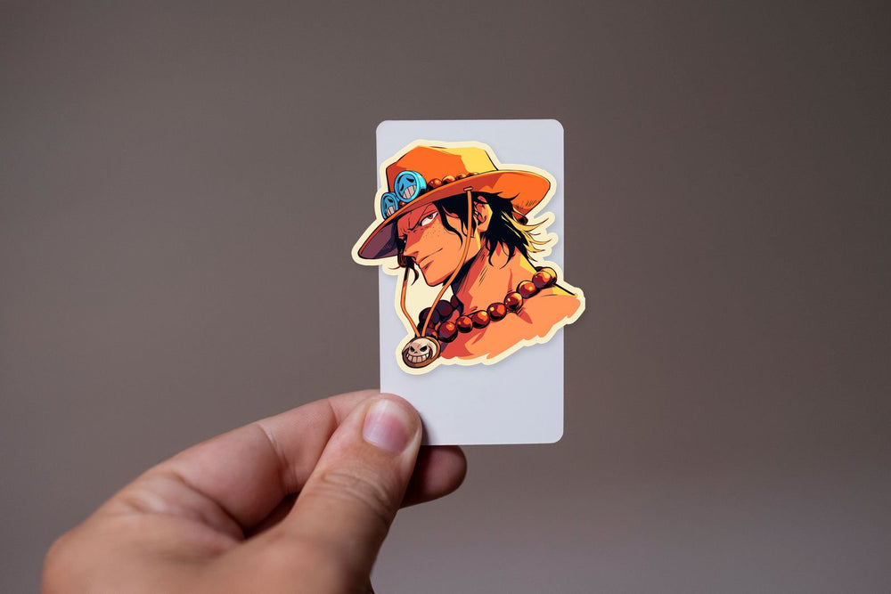One Piece Ace Smirking Sticker
