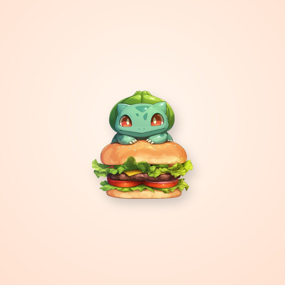 Bulbasaur Burger Pokemon Sticker