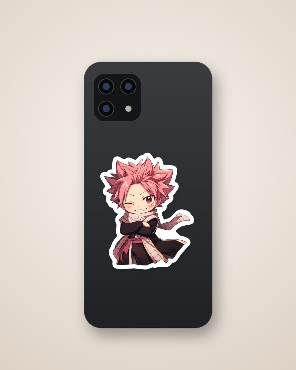 Natsu Dragneel Winking Face Sticker