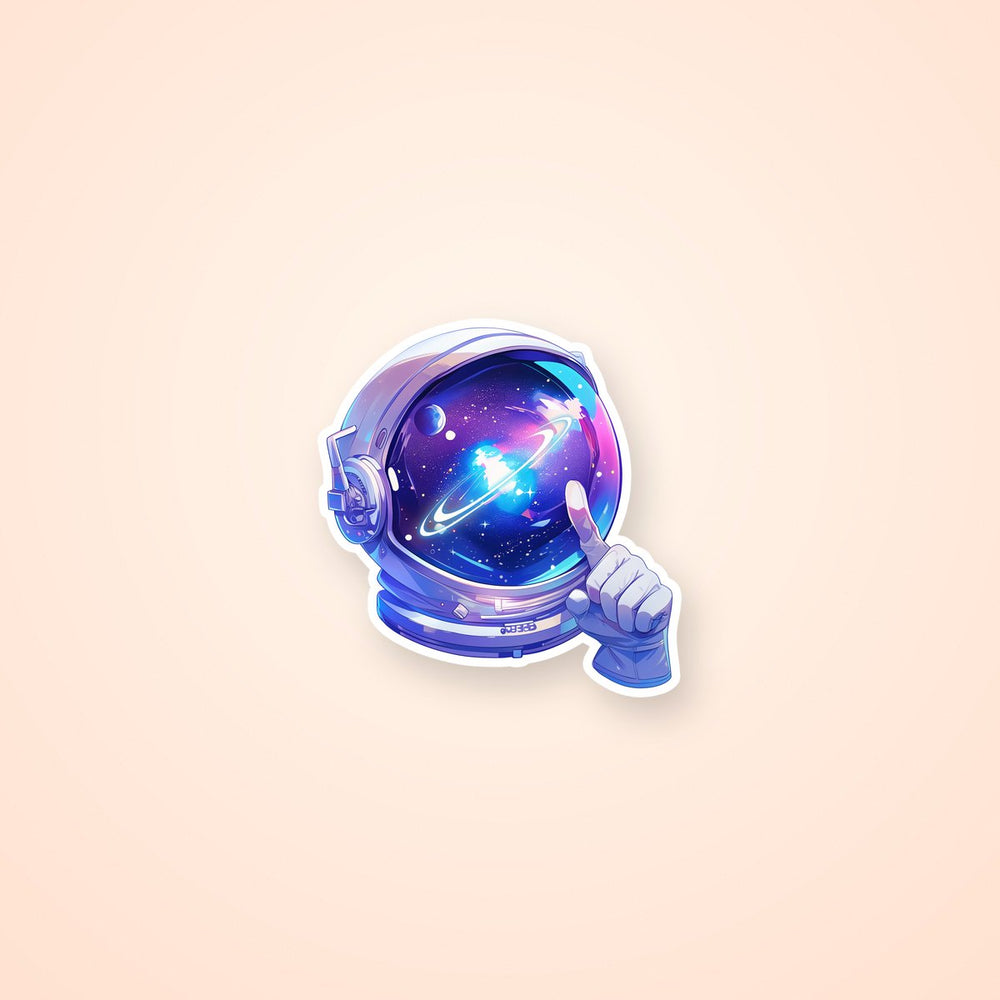 Beautiful Astronaut Helmet Sticker
