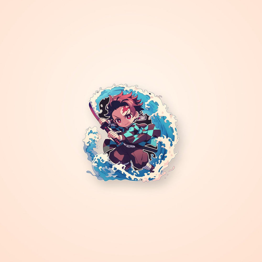 Kimetsu No Yaiba Tanjiro Focused Attack Sticker