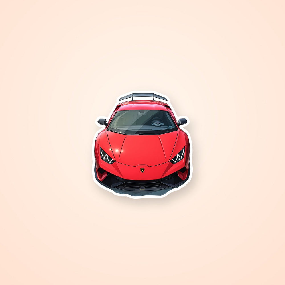 Red Lamborghini Huracan Car Sticker